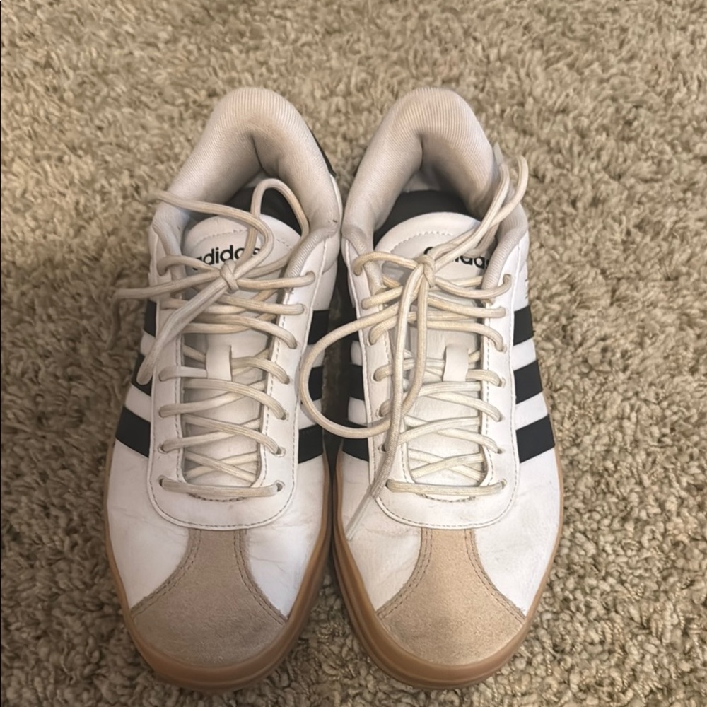 Adidas White and Black Sneakers Classic Design